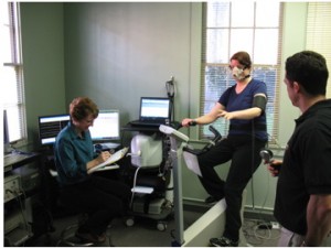 An ME/CFS patient undergoes a two-day exercise intolerance test.