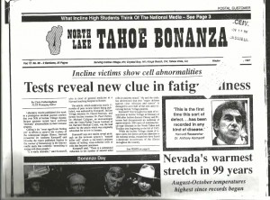 A 1987 Tahoe newspaper article about the epidemic.